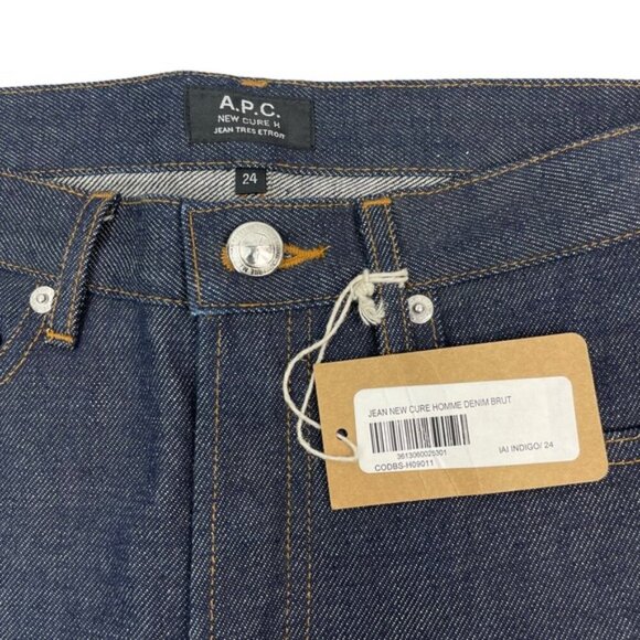 NWT A.P.C. Men's New Cure H Jean Tres Etroit Sz 24 Indigo - Picture 8 of 12